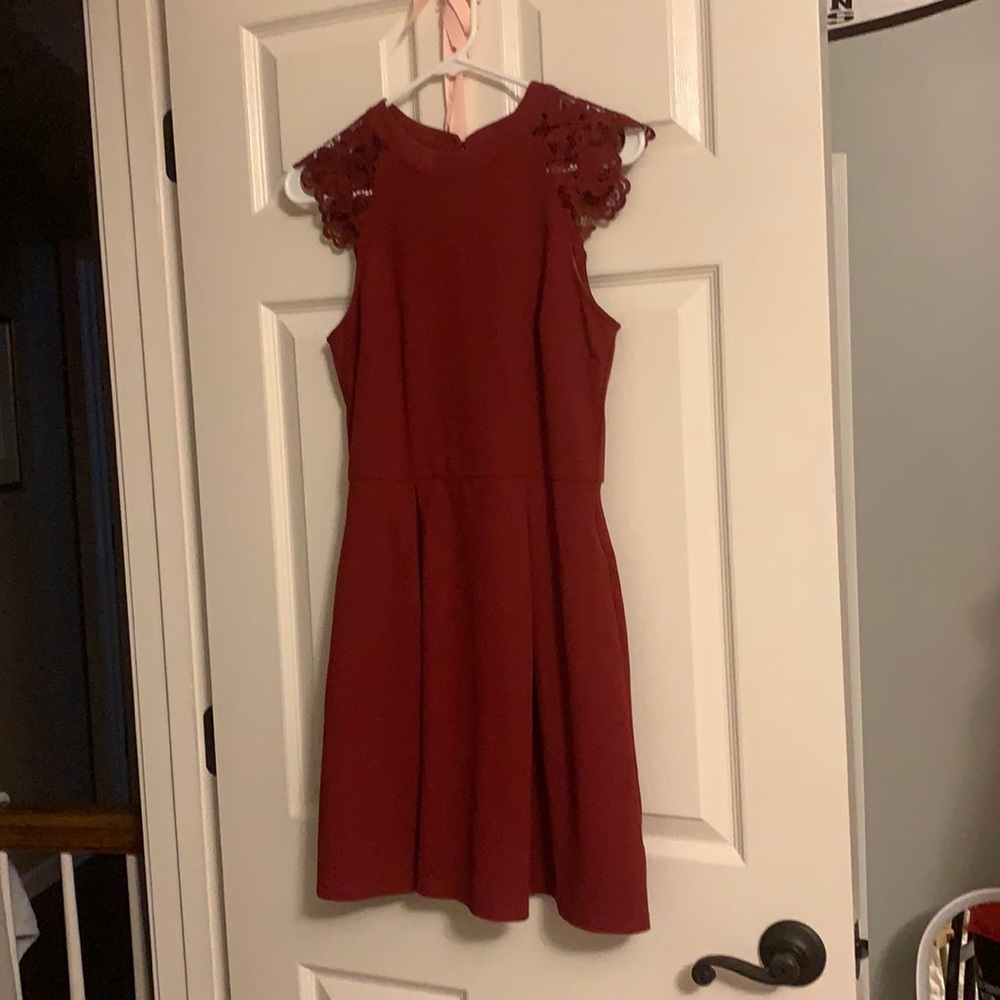 red mini dress